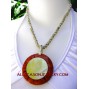 red coral shells pendant